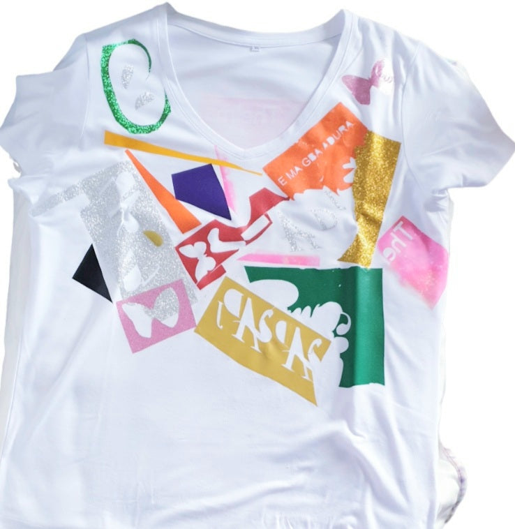 THELMA CUSTOM ARTISAN ABSTRACT T SHIRT