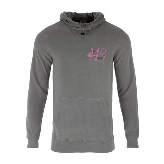 KANGAROO POCKET MEN’S. HOODIE WITH PINK DESIGNER MOTIF