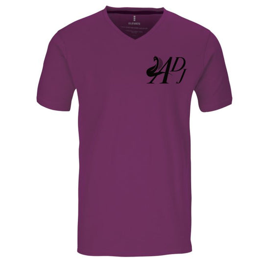 PLUM SHORT SLEEVE V-NECK T-SHIRT