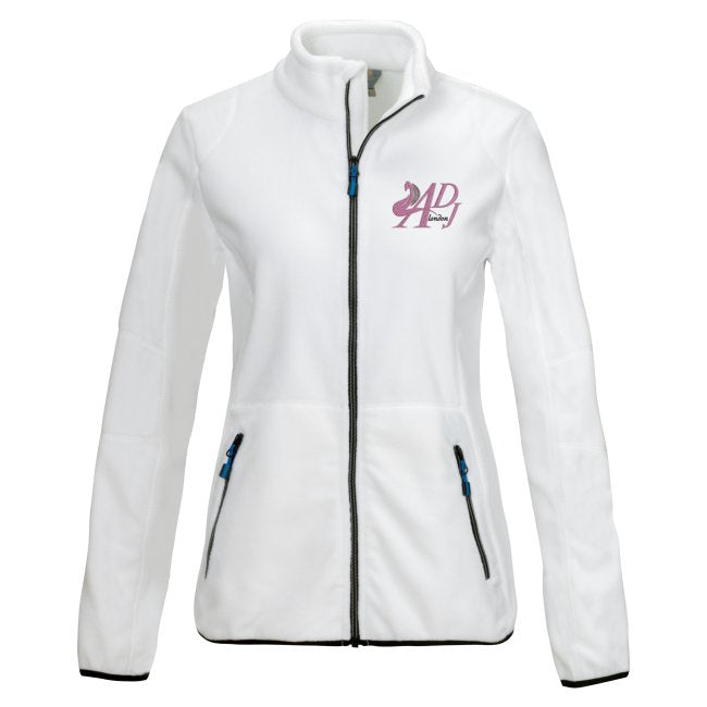 WOMEN’S FLEECE JACKET WITH PINK EMBROIDERY MOTIF
