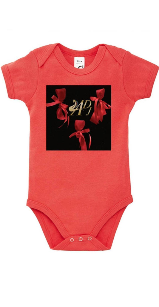 RED BOW DESIGNER BABY/KIDS ONESIE
