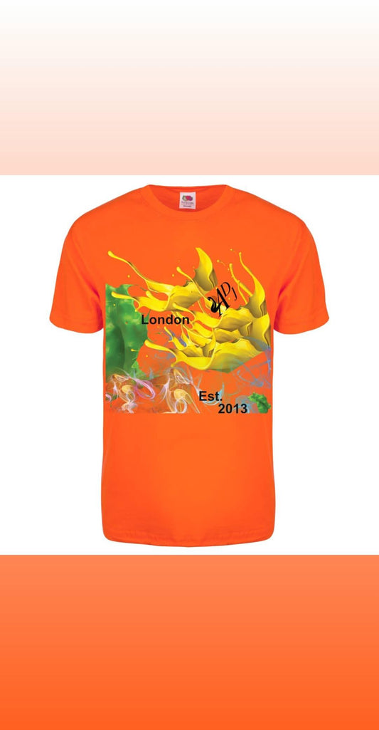 LONDON SPLASH ORANGE T SHIRT