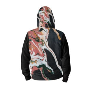 COLOUR SPILLS PATTERN HOODIE