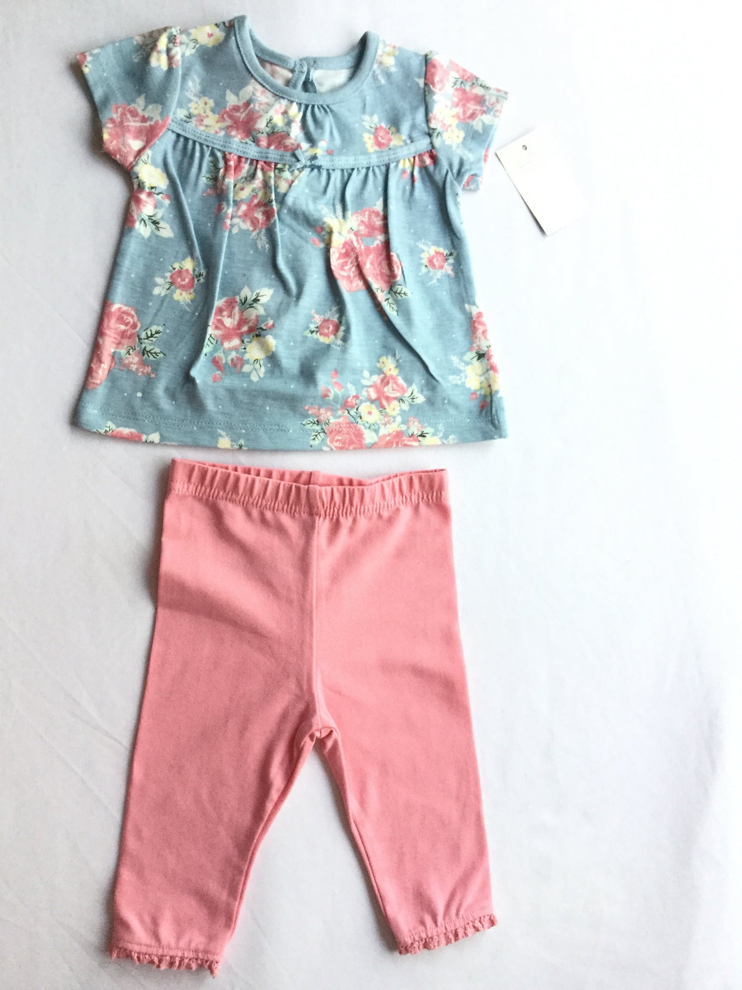 BLUE FLORAL TOP AND BOTTOM KIDS